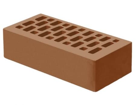 Голицынский кирпич лицевой 1НФ терракотовый гладкий