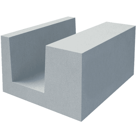 Газобетонный U-образный блок Build stone D500 500х400х250