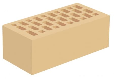 Голицынский кирпич лицевой 1.4НФ слоновая кость гладкий