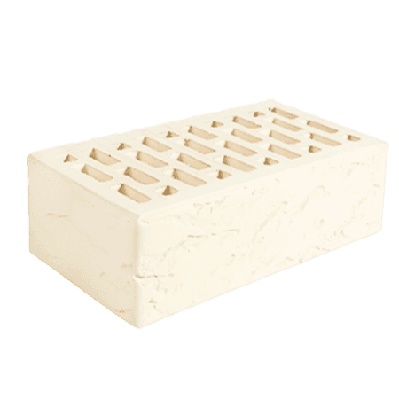 Кирпич лицевой пустотелый Норский 1,4НФ белый рифленый